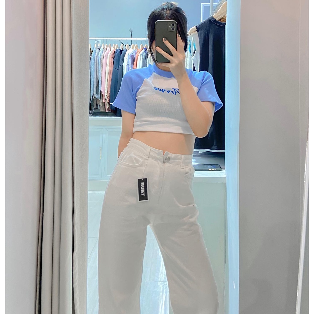 Quần Jean Nữ Dáng Suông Ống Rộng Màu Trắng MD26 | BigBuy360 - bigbuy360.vn