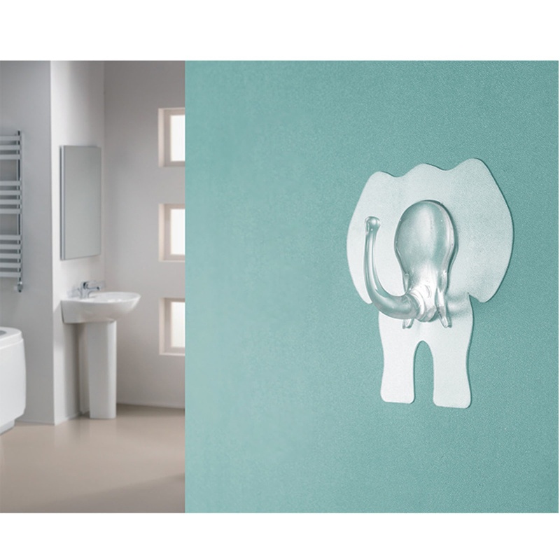Set 2 Móc Dán Tường Trong Suốt Treo Đồ Tiện Lợi