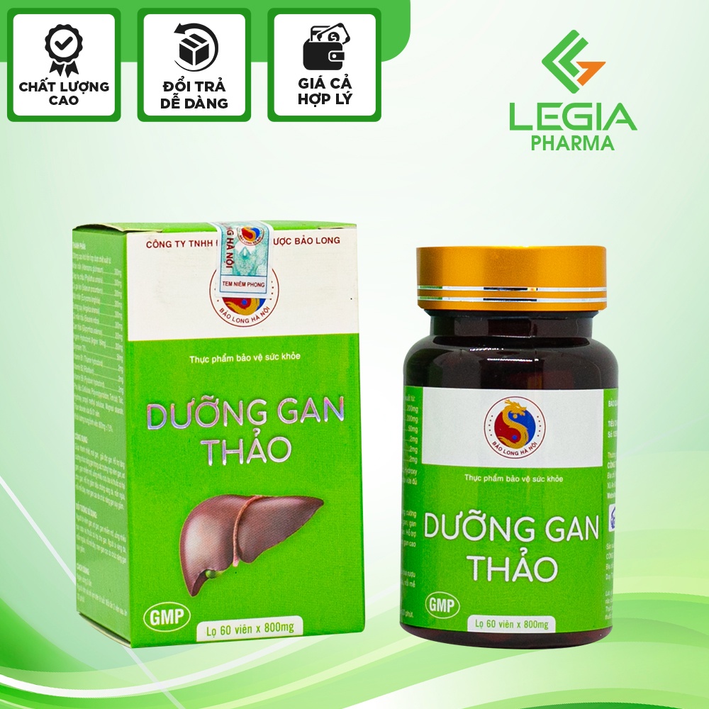 Viên uống dưỡng gan thảo Bảo Long lọ 90 viên LG43 phục hồi chức năng gan, ngừa vàng da, mẫn ngứa, dị ứng - Legia Pharma
