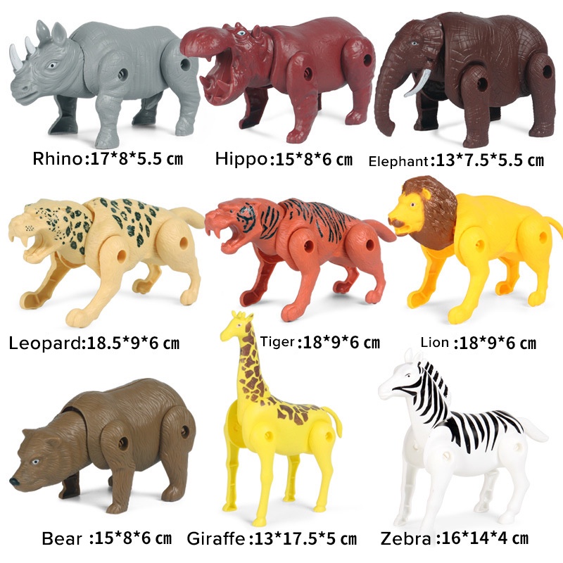 Đồ chơi lắp ghép khủng long ZHAN QI TOYS nhiều loài tùy chọn dạy học cho bé