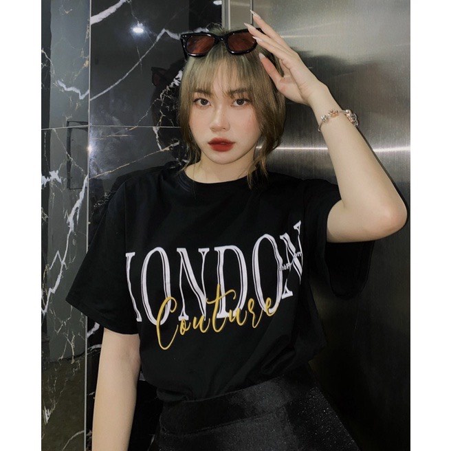 Áo thun unisex nam nữ LONDON basic , áo phông oversize dáng rộng tay lỡ hiện đại cá tính kiểu dáng Hàn Quốc form rộng