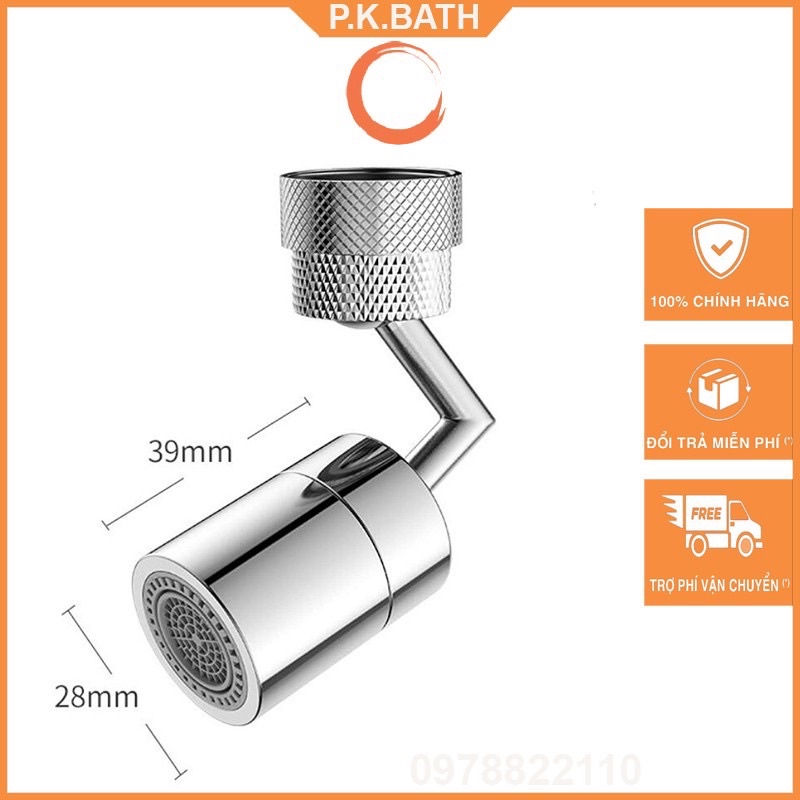 Đầu nối vòi nước thông minh, đầu vòi tăng áp xoay 730 độ