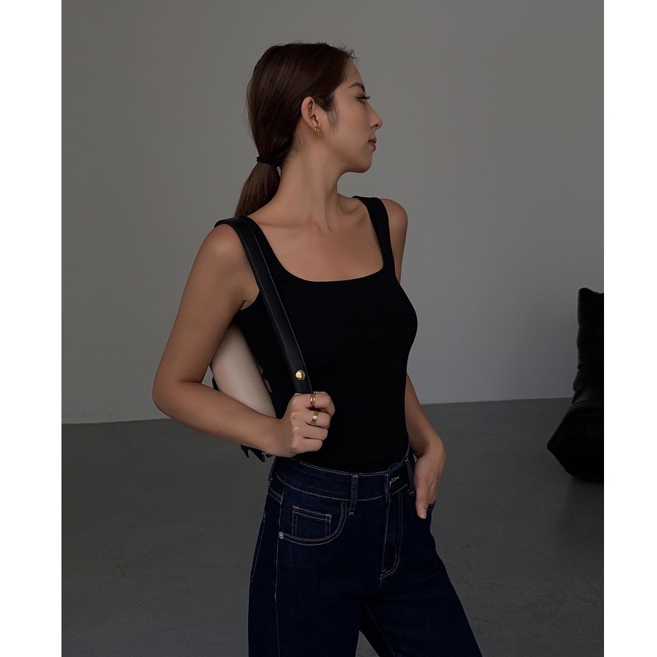 Áo Croptop HAI DÂY SÁT NÁCH DÁNG DÀI Nữ Trơn Ôm Body Chất Tốt, Áo CRT Kiểu nữ ôm thun gân mềm mát GOVA