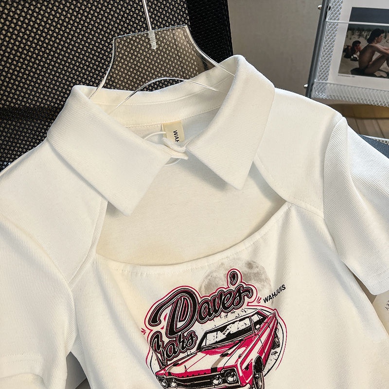 Áo polo Ngắn Tay Cột Dây Thời Trang Mùa Hè Cho Nữ