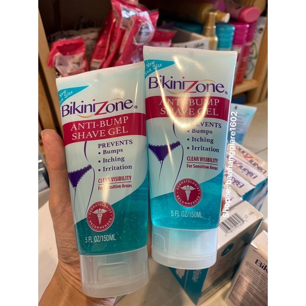 Gel Cạo Bikini Zone Anti-Bumps Shave Gel 150ml (Bill Mỹ - Có Sẵn)