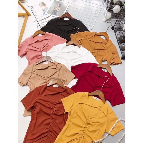 ÁO THUN ZIP DÚM KHOÉT NGỰC TÔN VÒNG 1 MS10092