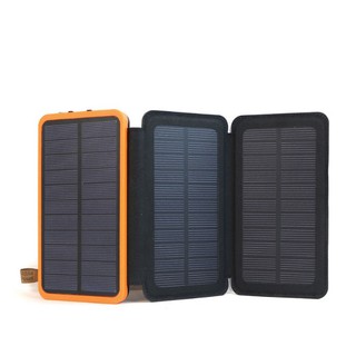 Mua Sạc dự phòng thu năng lượng mặt trời 16.000mAH (4 cell) (Đen viền Cam) - Home and Garden