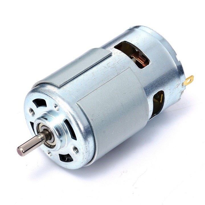 Motor 775 đảm bảo đủ 120W, dây đồng, Mô tơ  12V-14000 vòng/ph, động cơ 775 có bạc đạn: Chế máy cưa, máy cắt........