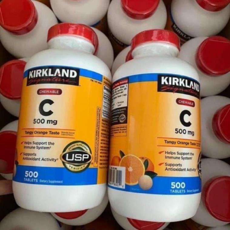 Vitamin C ngậm Kirkland 500mg Hàng Mỹ 500mg 500 viên