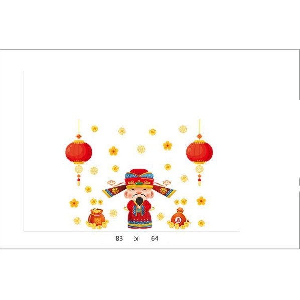 Decal trang trí tết - THẦN TÀI phát lộc đầu xuân