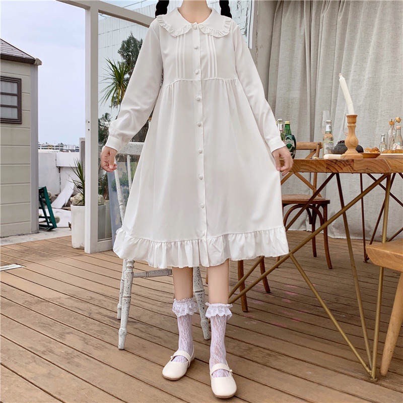 [CÓ SẴN] Váy / Đầm Lolita Nhật Bản Cổ Nấm Ulzzang(có ảnh thật+video) | BigBuy360 - bigbuy360.vn