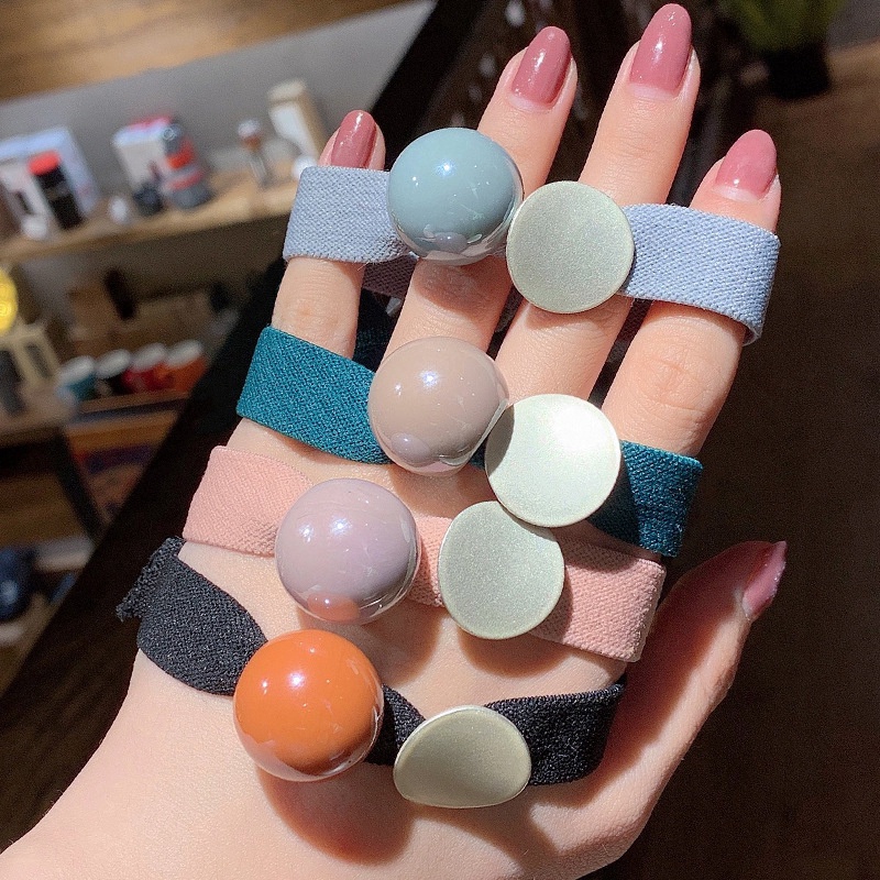 Dây Buộc Tóc Bản Rộng Co Giãn Kiểu Thắt Nút Ngọt Ngào Cho Nữ