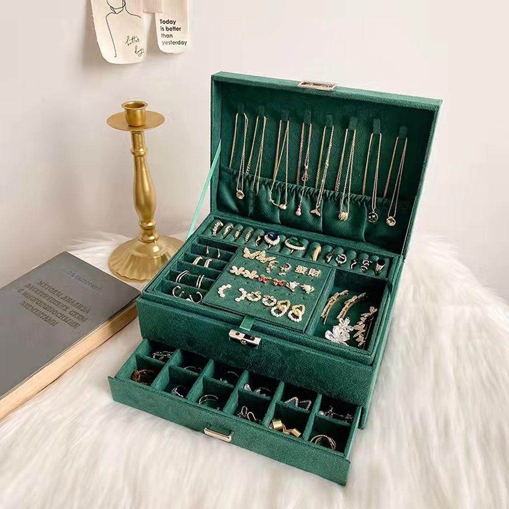 DANILO Hộp Đựng Trang Sức Bằng Nhung Phong Cách Retro