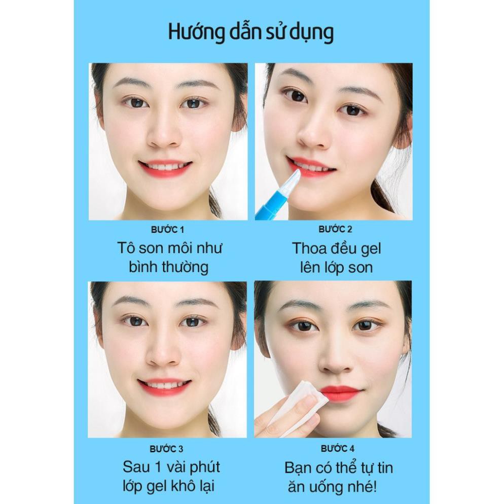 Gel khóa son môi giúp giữ màu son bền màu không trôi không lem gel giữ màu son