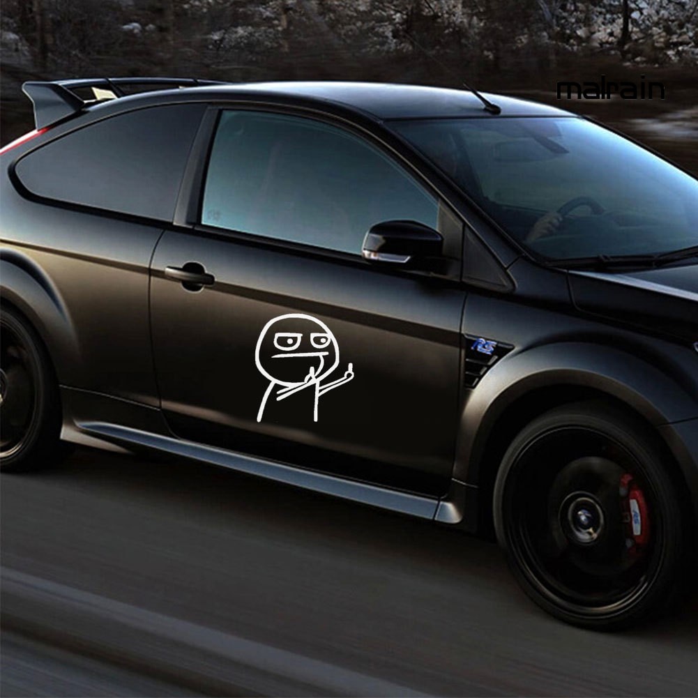 Miếng Dán Trang Trí Xe Ô Tô / Laptop Hình Ngón Tay Thú Vị