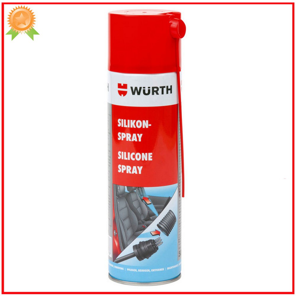 Silicon bôi trơn chống rít kính ô tô Wurth Silicone Spray 500ml