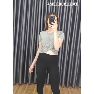Áo chéo bụng vải lụa