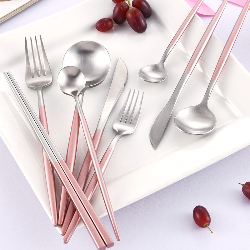 Bộ dụng cụ bàn ăn bằng thép không gỉ 304 tiện dụng cho nhà bếp