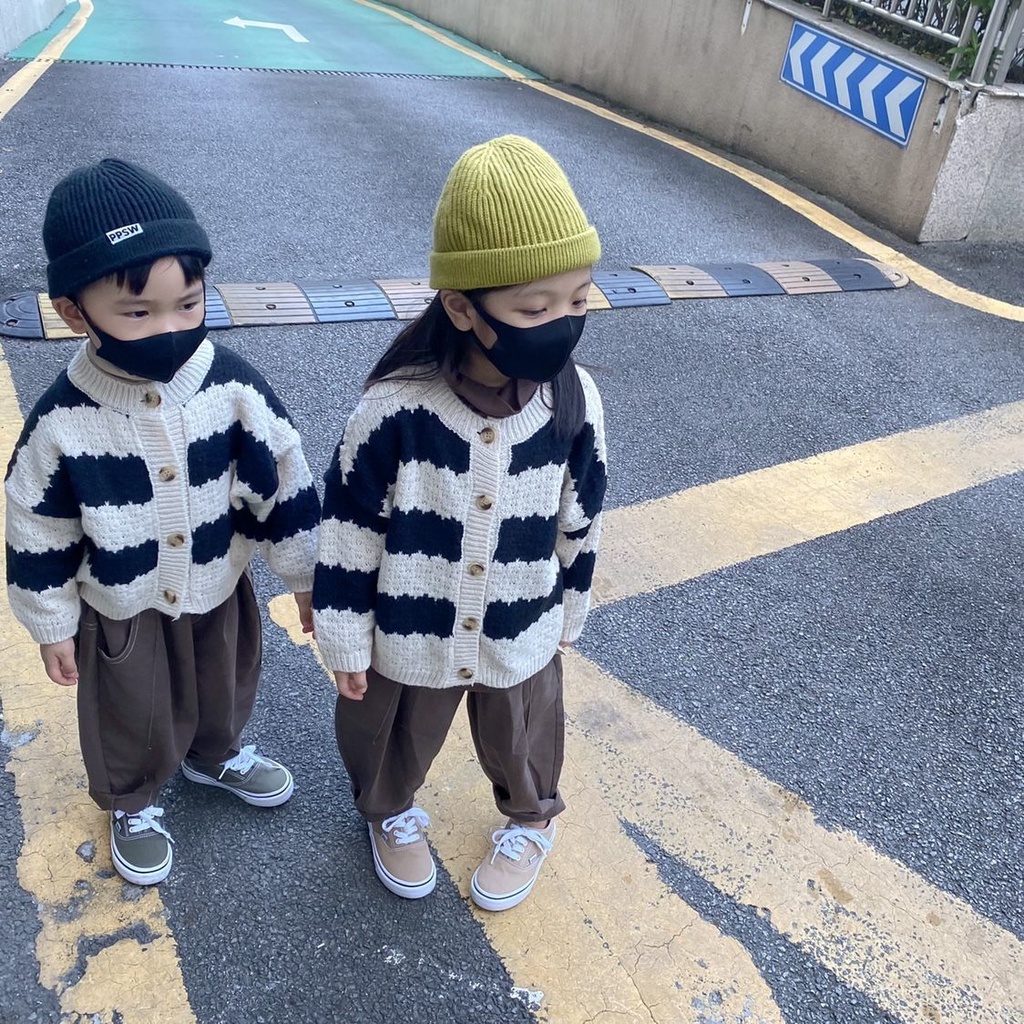 Áo khoác cardigan kẻ sọc xinh xắn thời trang dành cho bé