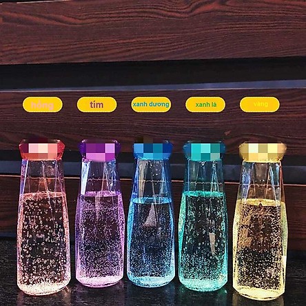 BÌNH NƯỚC THỦY TINH ĐỦ MÀU DÁNG KIM CƯƠNG CAO CẤP 430ML hh060 | BigBuy360 - bigbuy360.vn