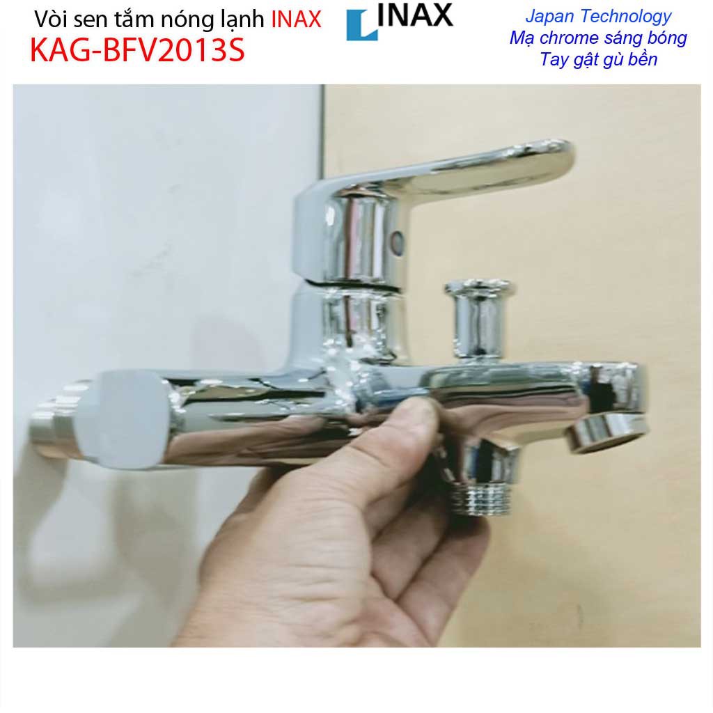 Sales 30% Vòi sen nóng lạnh LInax chính hãng KAG-BFV2013S, Sales giá tốt Vòi sen tắm Inax thân lớn nước mạnh sử dụng tốt