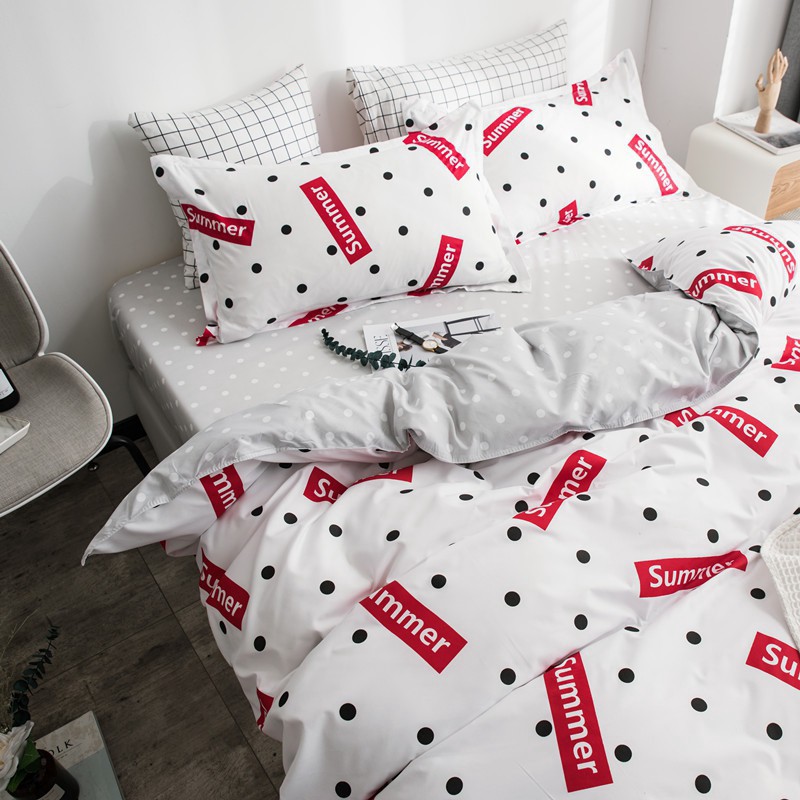 bộ chăn ga và vỏ gối thiết kế đơn giản