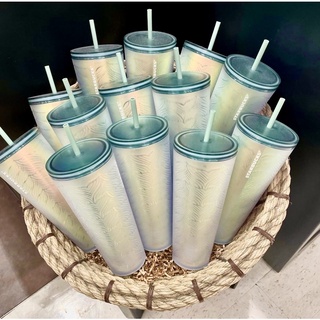   STARBUCKS US  - LY NHỰA 50th ANNI 2021 SOFT TOUCH MERMAID  SIREN  SCALES COLD CUP 24oz 