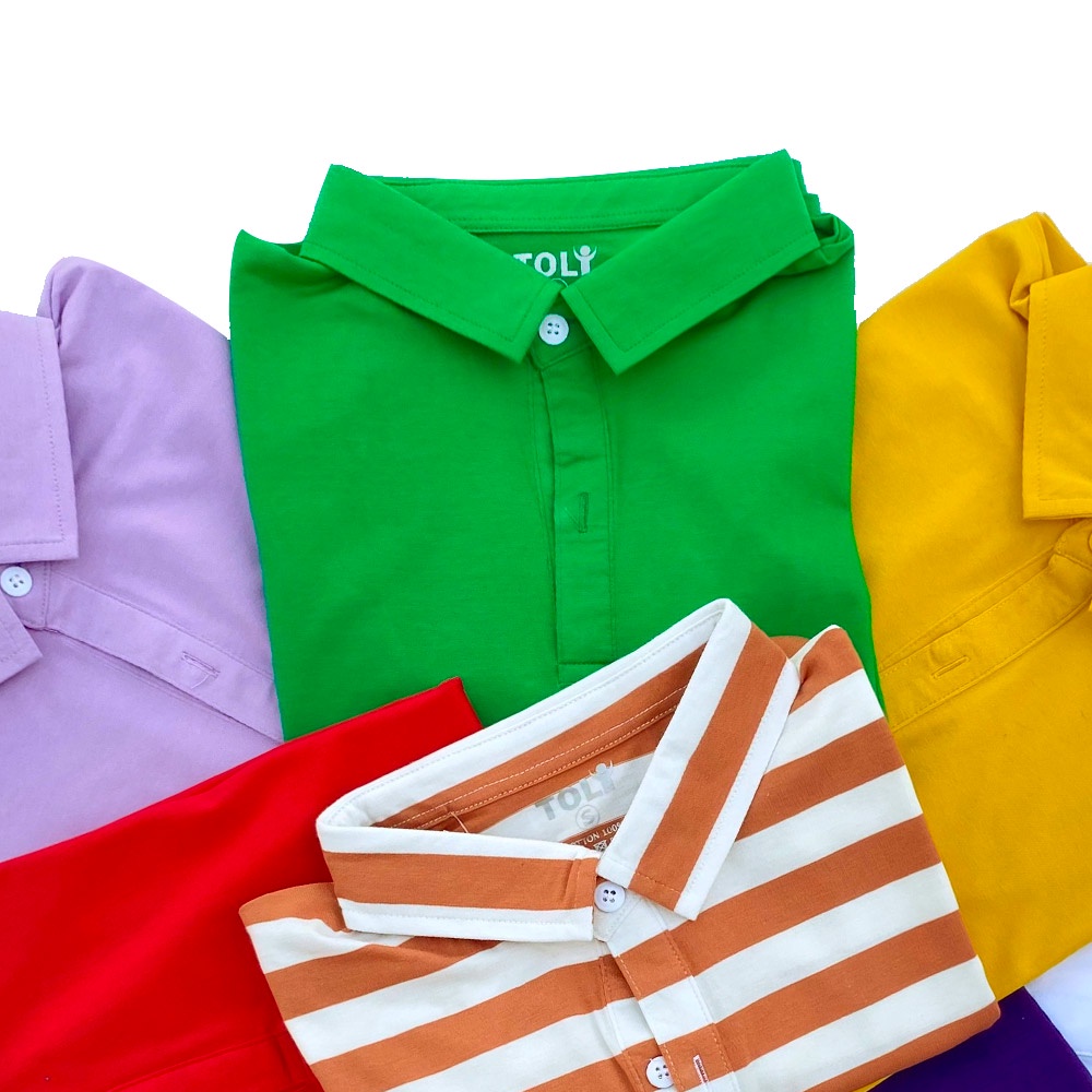 Áo thun nữ Cổ Sơ Mi (Cổ trụ) TOLI, chất cotton 4 chiều mềm mịn, co dãn Màu Xanh Lá