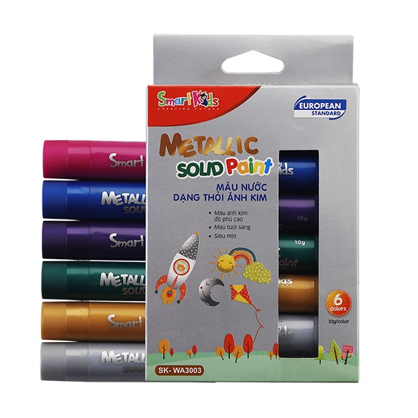 Màu Nước Dạng Thỏi Ánh Kim SK-WA3003 (6 Màu)