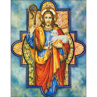 Tranh thêu chữ thập jesus 4