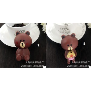 Móc khóa gấu Brown và thỏ Cony