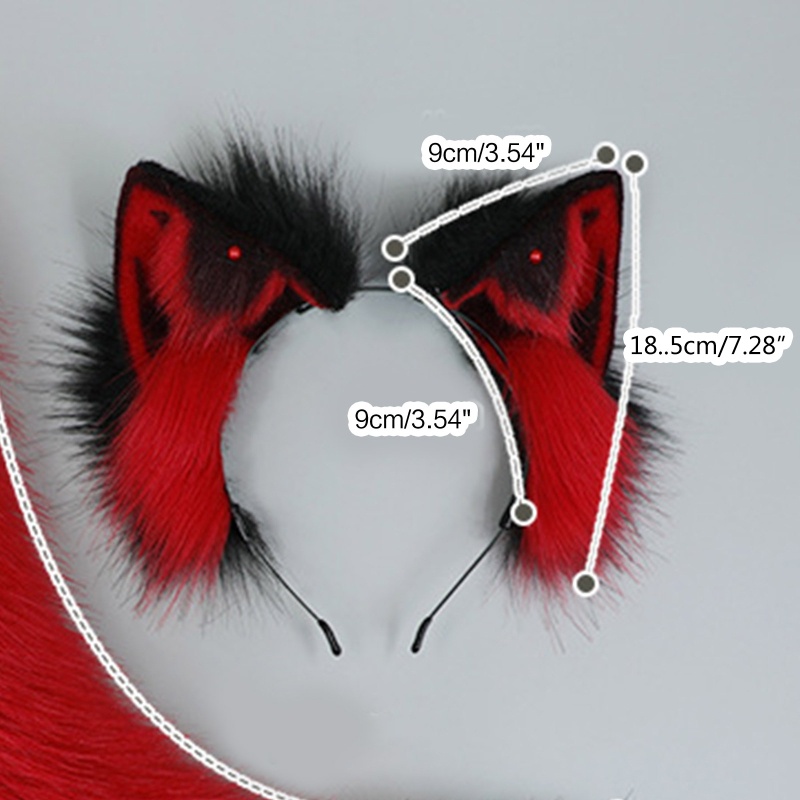 Băng Đô Tai Cáo Và Đuôi Hóa Trang Halloween Cho Người Lớn Và Trẻ Em