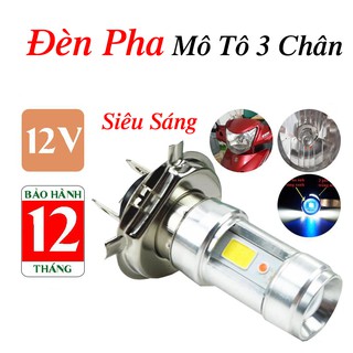 ✔️  [Top sale] -  Đèn Pha Xe Máy, Ô Tô Led 3 Chân H4/E01C Siêu Sáng