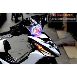 Tem Trùm Wave RSX Trắng Đen Polices