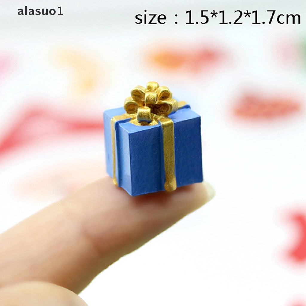 [alasuo1] Set 5 Hộp Quà Giáng Sinh Thu Nhỏ Trang Trí Nhà Búp Bê [VN]