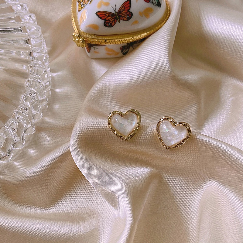 Khuyên Tai Hình Vỏ Sò Mạ Bạc 925 Phong Cách Cổ Điển Dành Cho Nữ