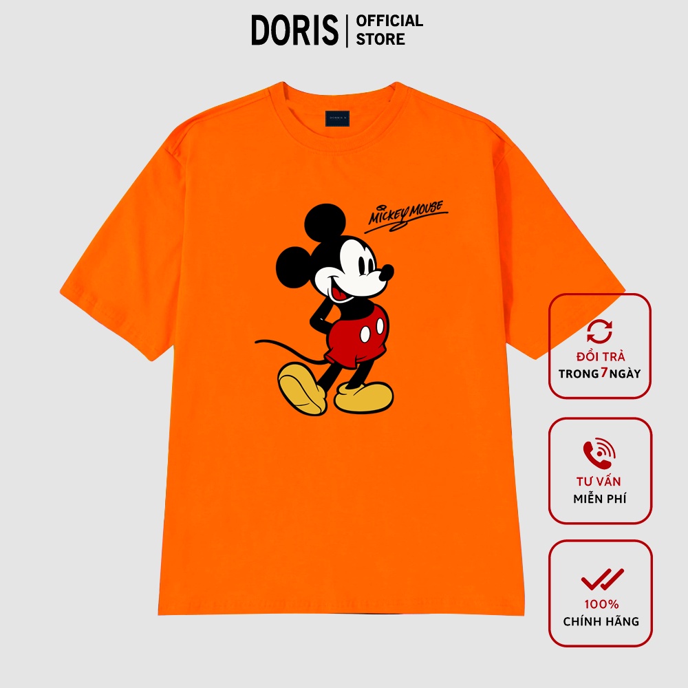 Áo phông thiết kế MICKEY MOUSE chất liệu cotton 100% áo phông form rộng DORRIS N