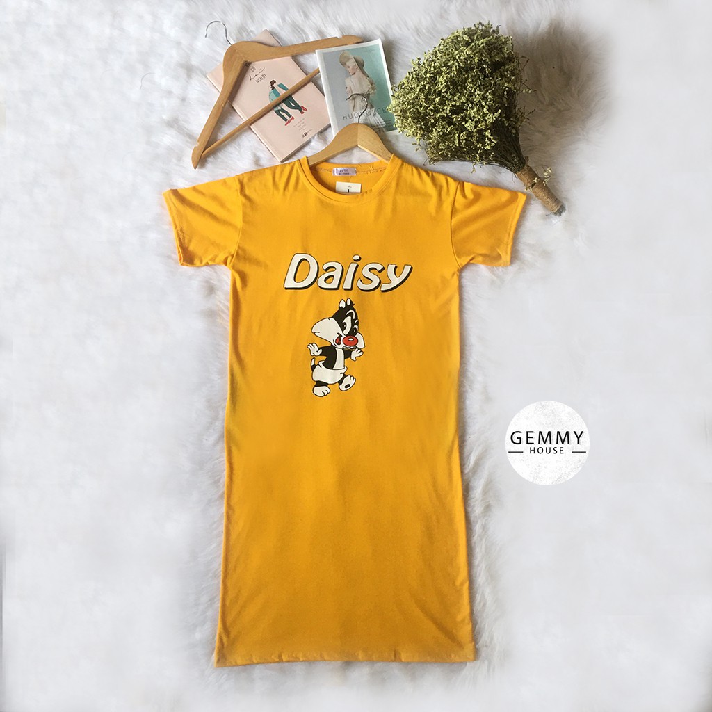 Váy xuông dài, Váy suông bầu bigsize chất cotton Gemmy House iin chữ Daisy | BigBuy360 - bigbuy360.vn