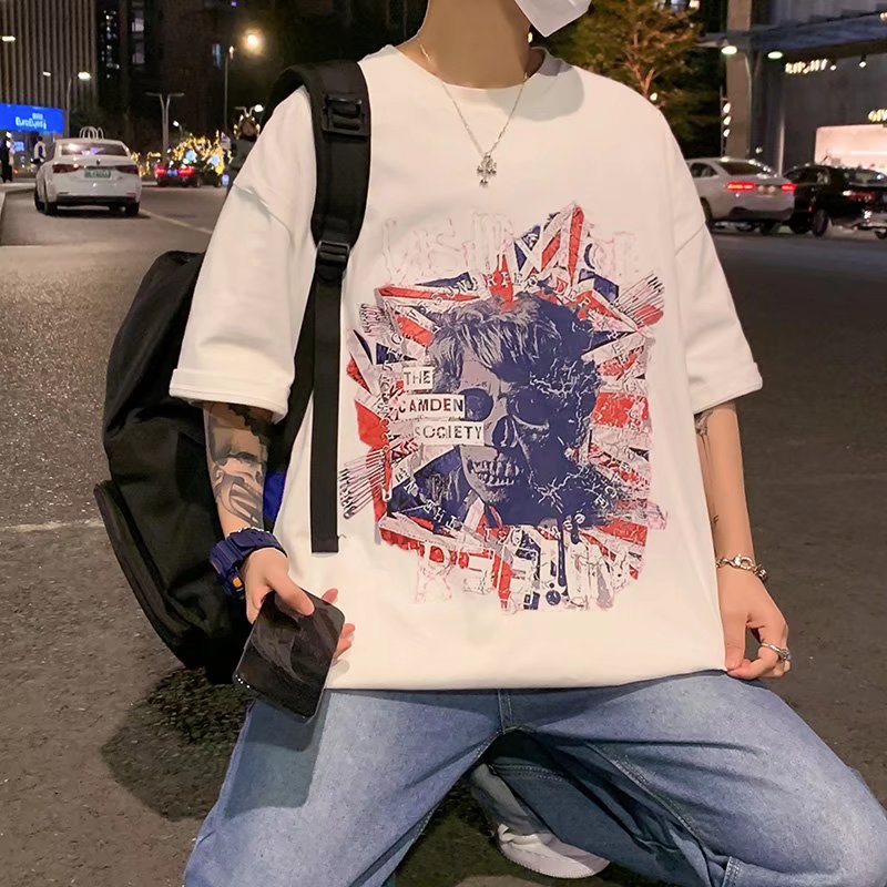 Áo Thun Cotton Dáng Rộng Ngắn Tay Phong Cách Âu Mỹ Thời Trang Mùa Hè Dành Cho Nam 2022