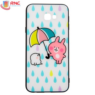Ốp lưng Samsung J7 Prime mặt kính 9D thú Kute viền silicone dẻo chống trầy chống sốc(11 Hình)