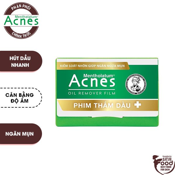 [50 tờ] Giấy Thấm Dầu Dạng Phim Giúp Hút Dầu, Duy Trì Độ Ẩm Acnes Oil Remover Film