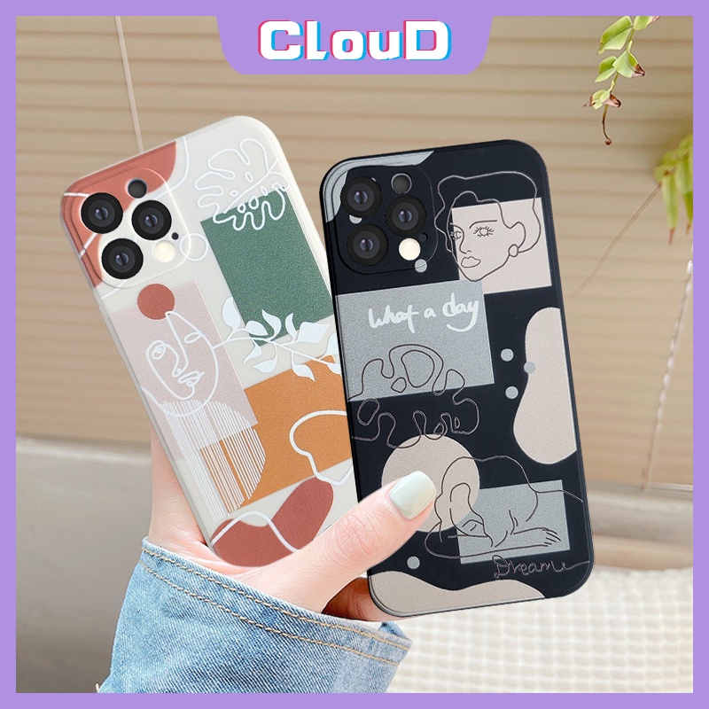 Ốp Điện Thoại Tpu Mềm Hình Khuôn Mặt Cho Oppo A76 A95 A96 A16 A3S A5 A15 A36 A33 A11 A1K A15 A54 A12E A11K A5S A12 A9 A4 A53 A9 2020 A52 A92 Reno 7Lite 4 5K A55F 4K1