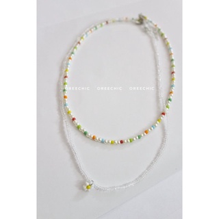 Set vòng cổ cườm daisy