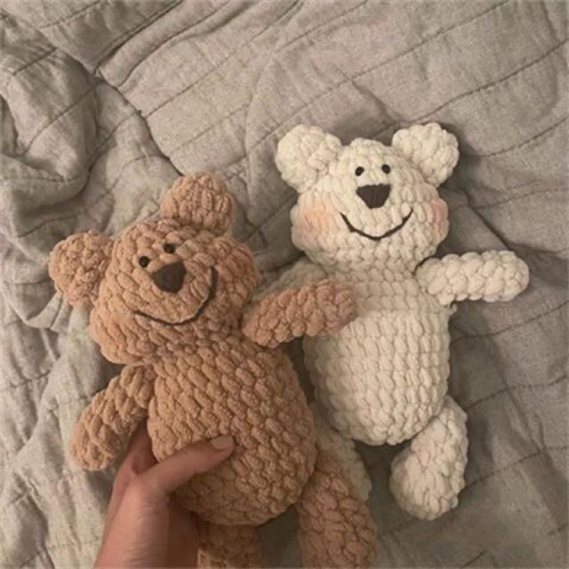 GRIZZ/Gấu Bông Teddy Len DIY Tự Đan Handmade