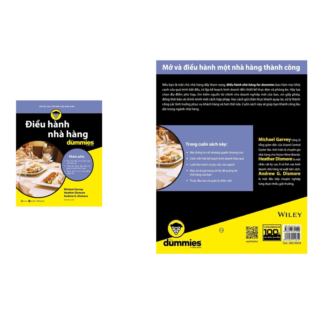 Sách - Điều Hành Nhà Hàng For Dummies - Thái Hà