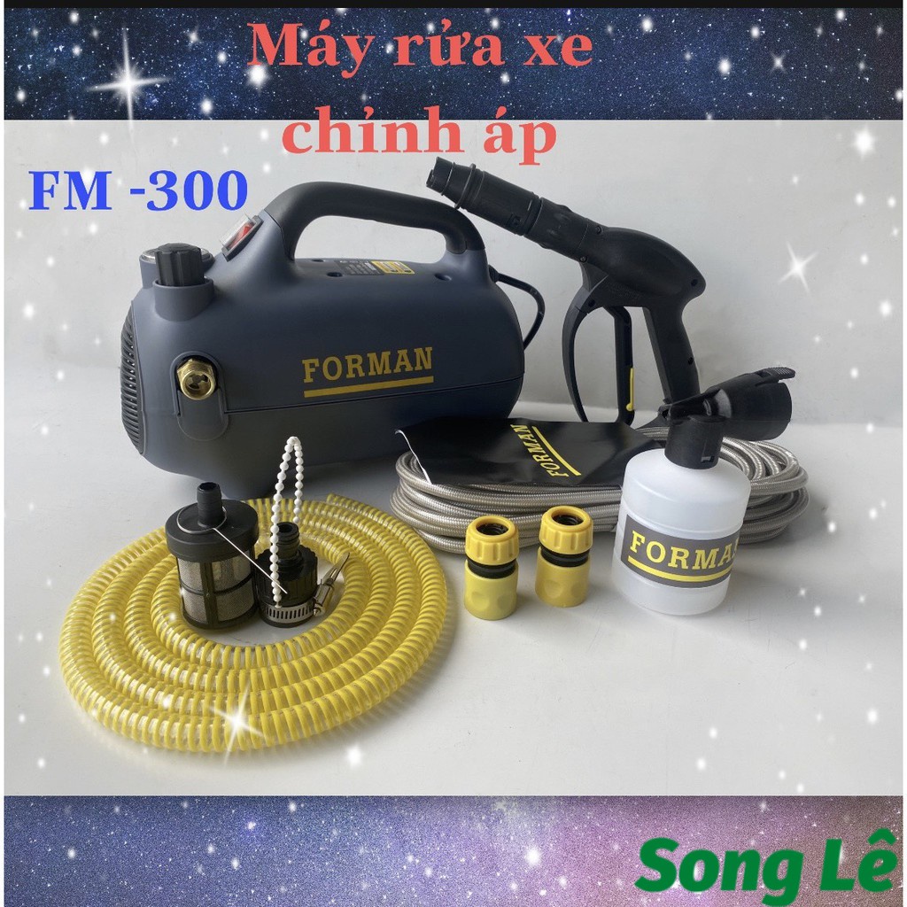 [Cao cấp] Máy rửa xe FORMAN FM300 - 2000W - Có chức năng chỉnh áp
