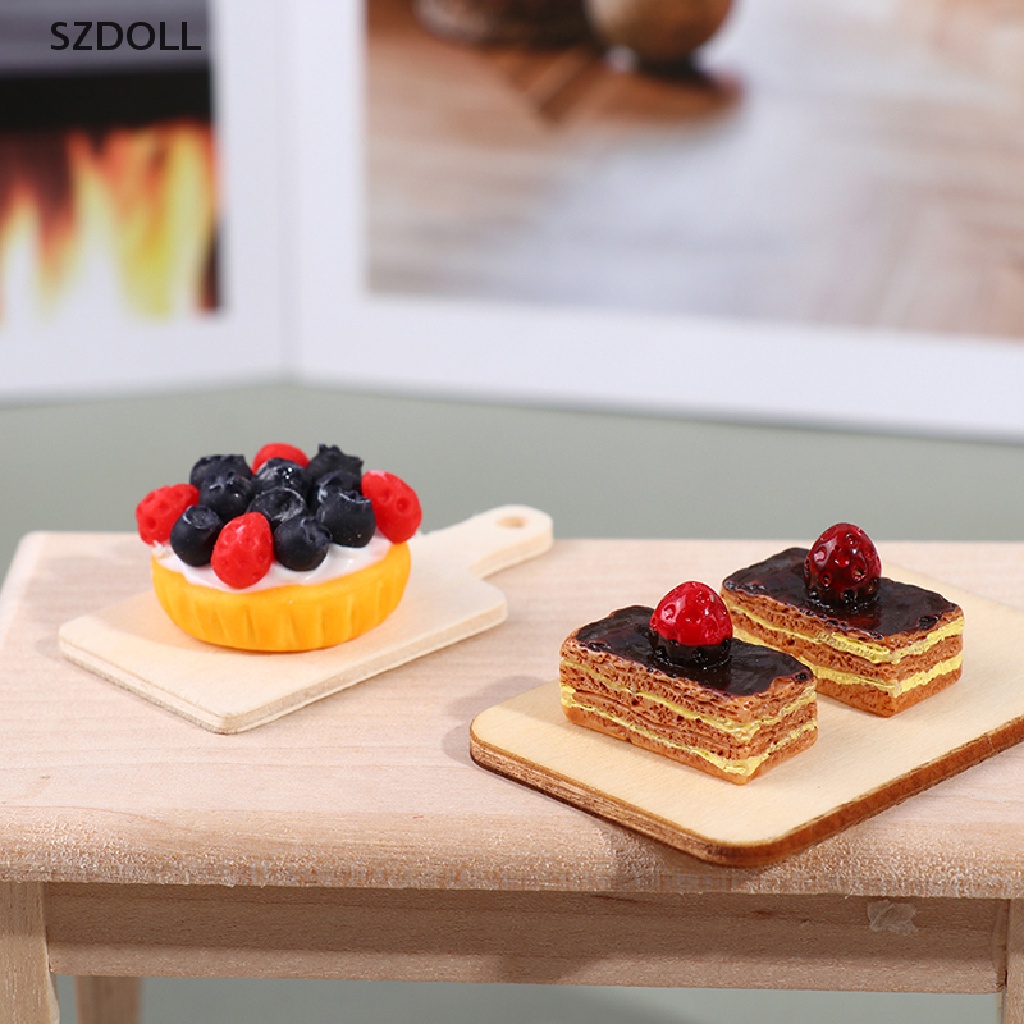 Khay gỗ mini thiết kế đơn giản cho nhà búp bê