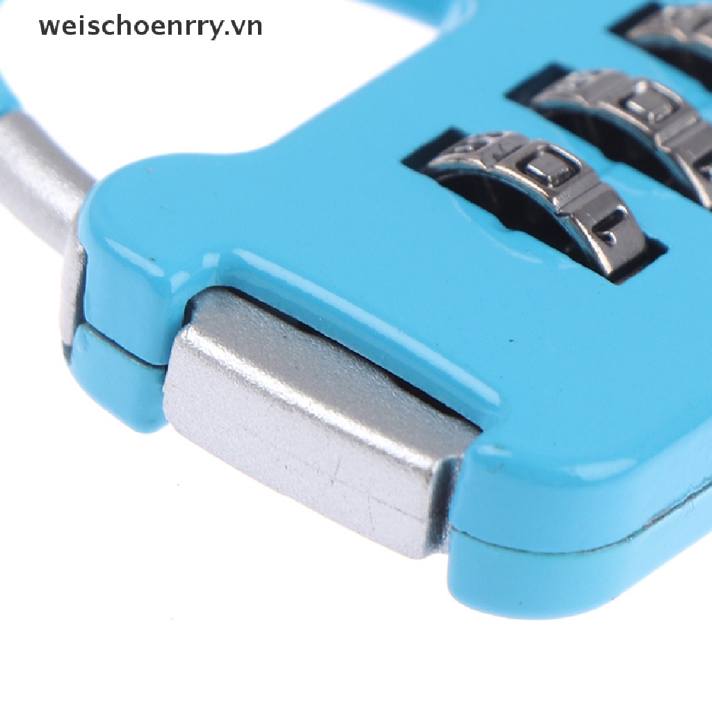 Ổ khóa mật khẩu 3 chữ số mini bằng kim loại nhỏ gọn tiện dụng khi du lịch