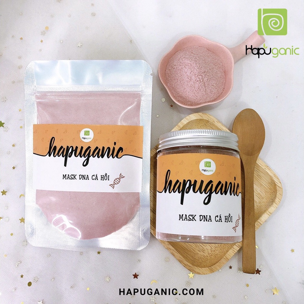 Mask dẻo bạc hà, hoa hồng, than tre, DNA cá hồi sáng da, giảm mụn Mặt Nạ Dẻo HaPu Organic