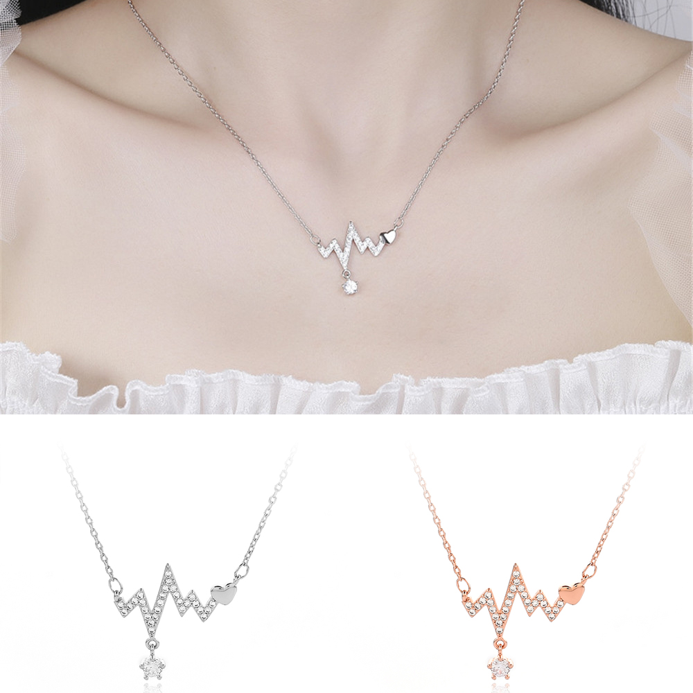 [sweet] woman fashion simple retro heart Beating Pendant Necklace charm choker jewelry